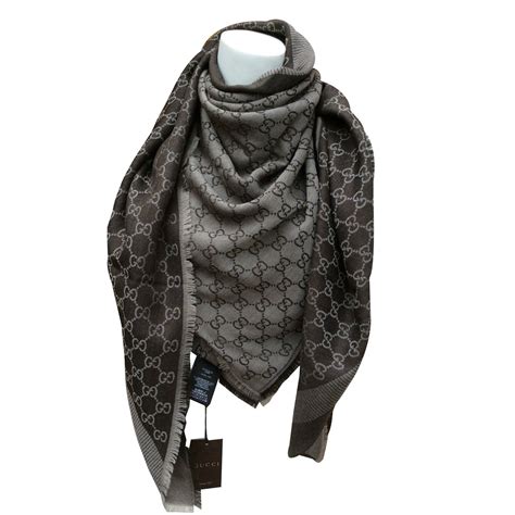 gucci shawl brown|Gucci scarf for women's.